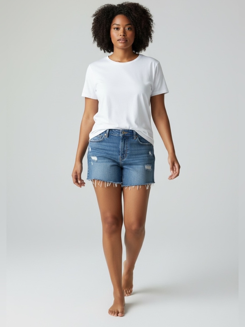 Old Navy OG Loose Mid-Rise Distressed Cutoff Jean Shorts